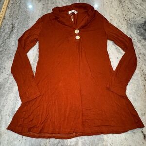 NWOT Ouncuty Tunic Medium Shirt Long Sleeve Burnt Orange